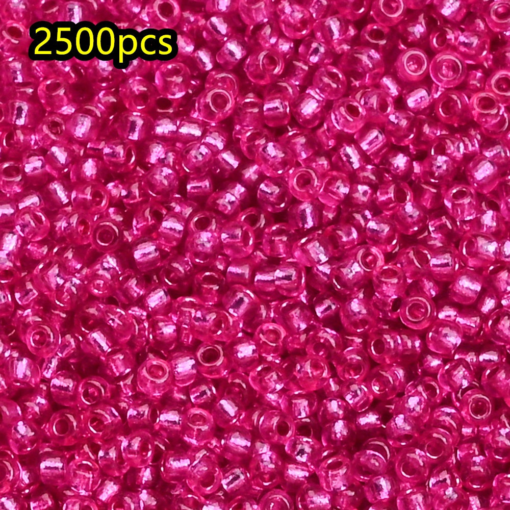 2500pcs/set 1.5mm Shiny Glass Seed Beads