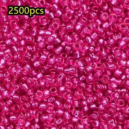 2500pcs/set 1.5mm Shiny Glass Seed Beads