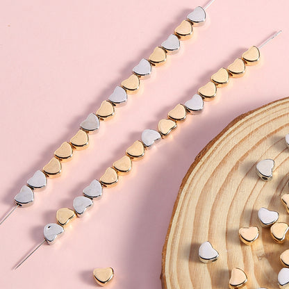 50pcs Heart-Shaped Acrylic Love Spacer Beads