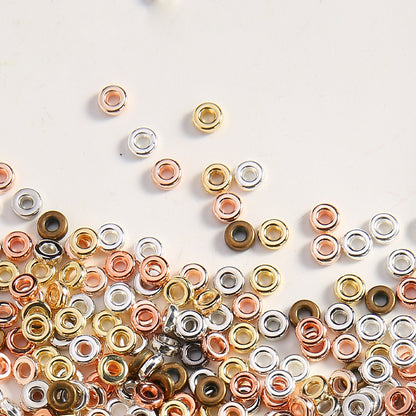 100pcs 6mm Golden & Silvery CCB Large Hole Beads