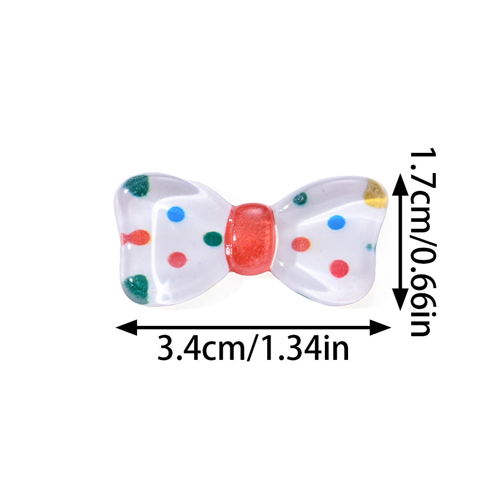 Resin Bow Tie Flatback Beads