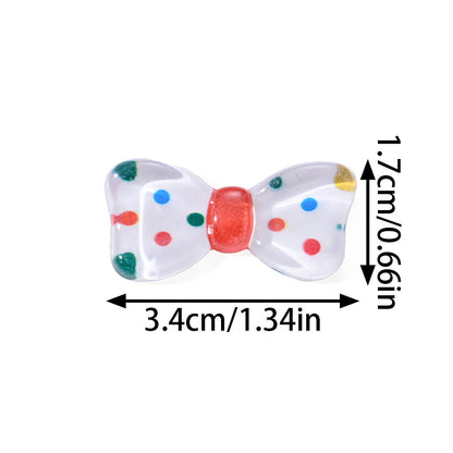 Resin Bow Tie Flatback Beads