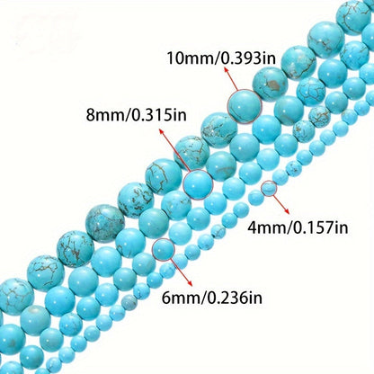 Blue Stone Round Spacer Beads