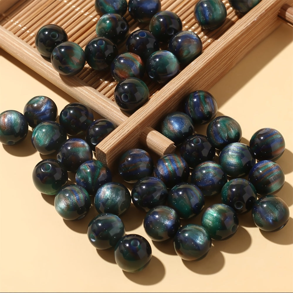Starry Sky Round Resin Beads