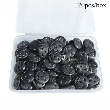 120pcs/box Turquoise Skull Pumpkin Beads Halloween Style Loose Spacer Beads for Jewelry Making DIY Handcrafts Accessories Festival Psrty House Decor Supplies Ideal Handmade Gifts