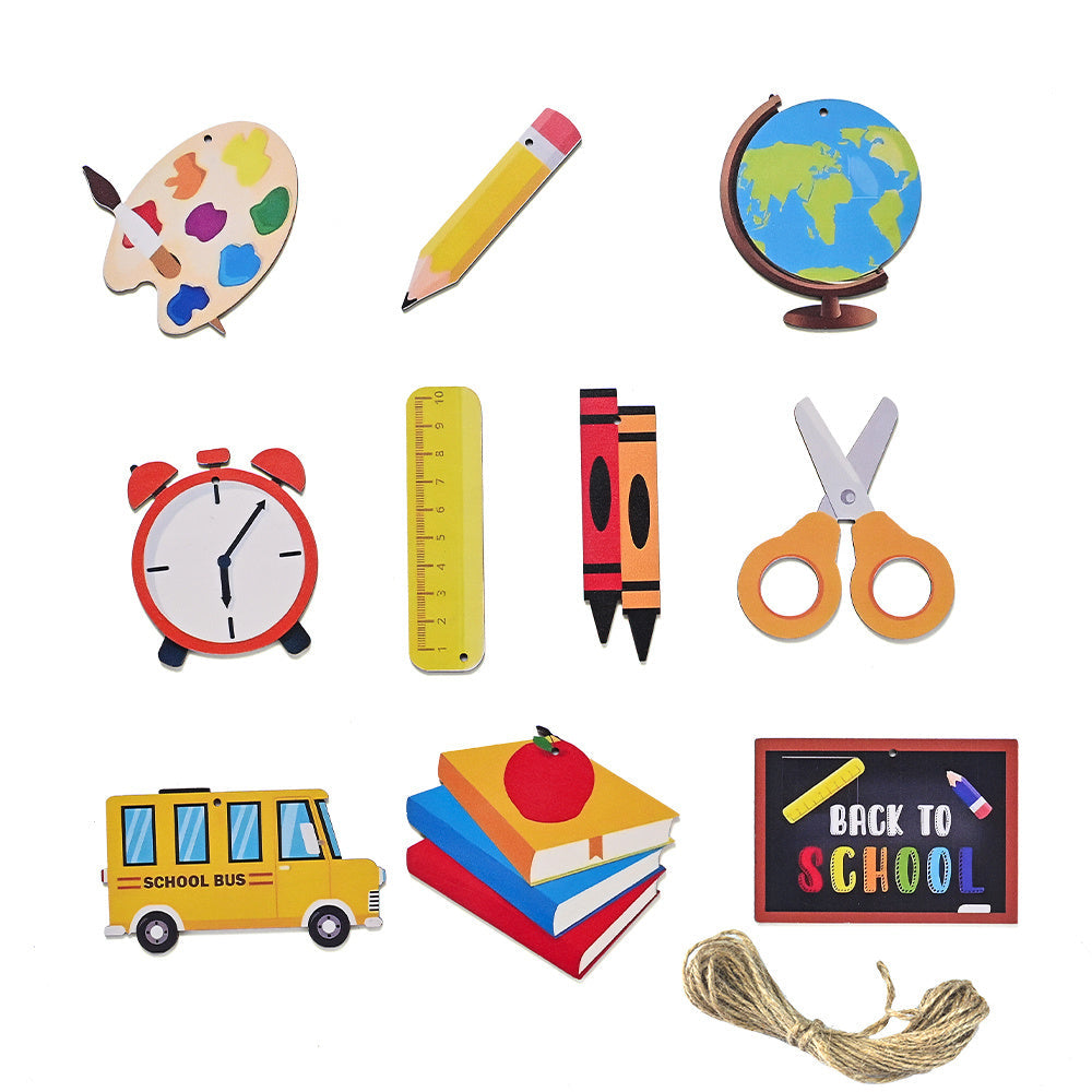 Back-to-School Wooden Hanging Ornaments