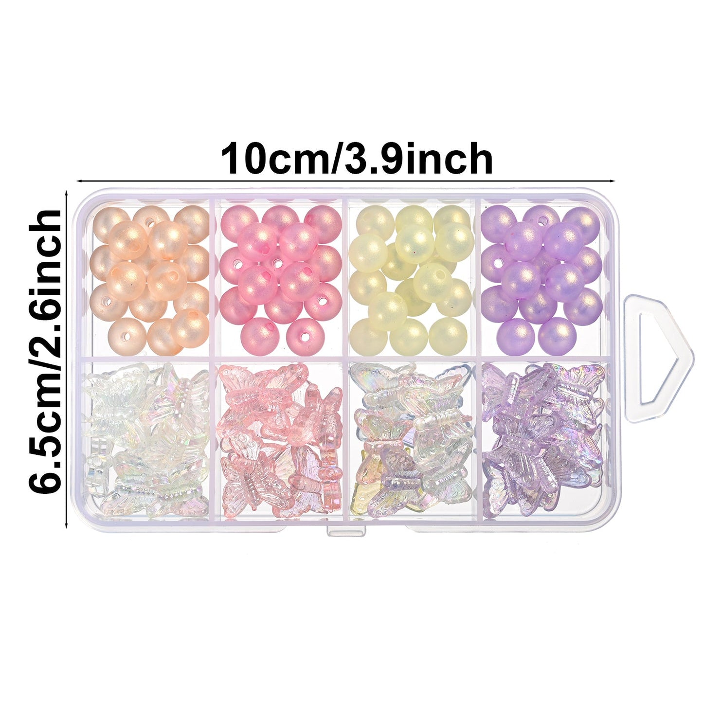 1 Box Macaron Butterfly & Pearl Acrylic Bead DIY Kit