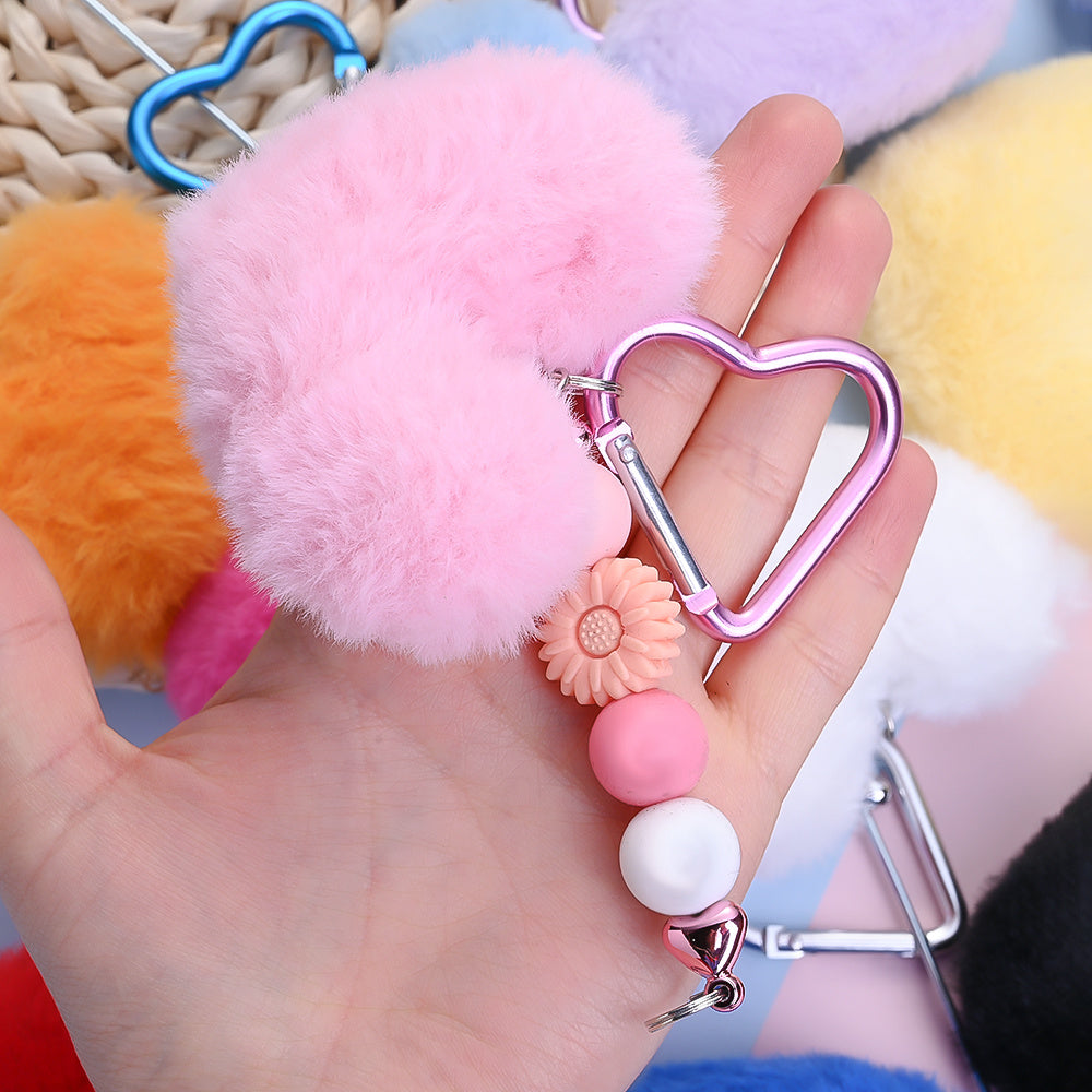 Heart Pom Pom Keychain Making Kit