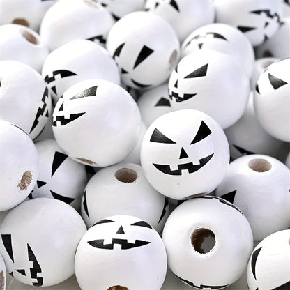 Halloween Printed Wooden Spacer Beads