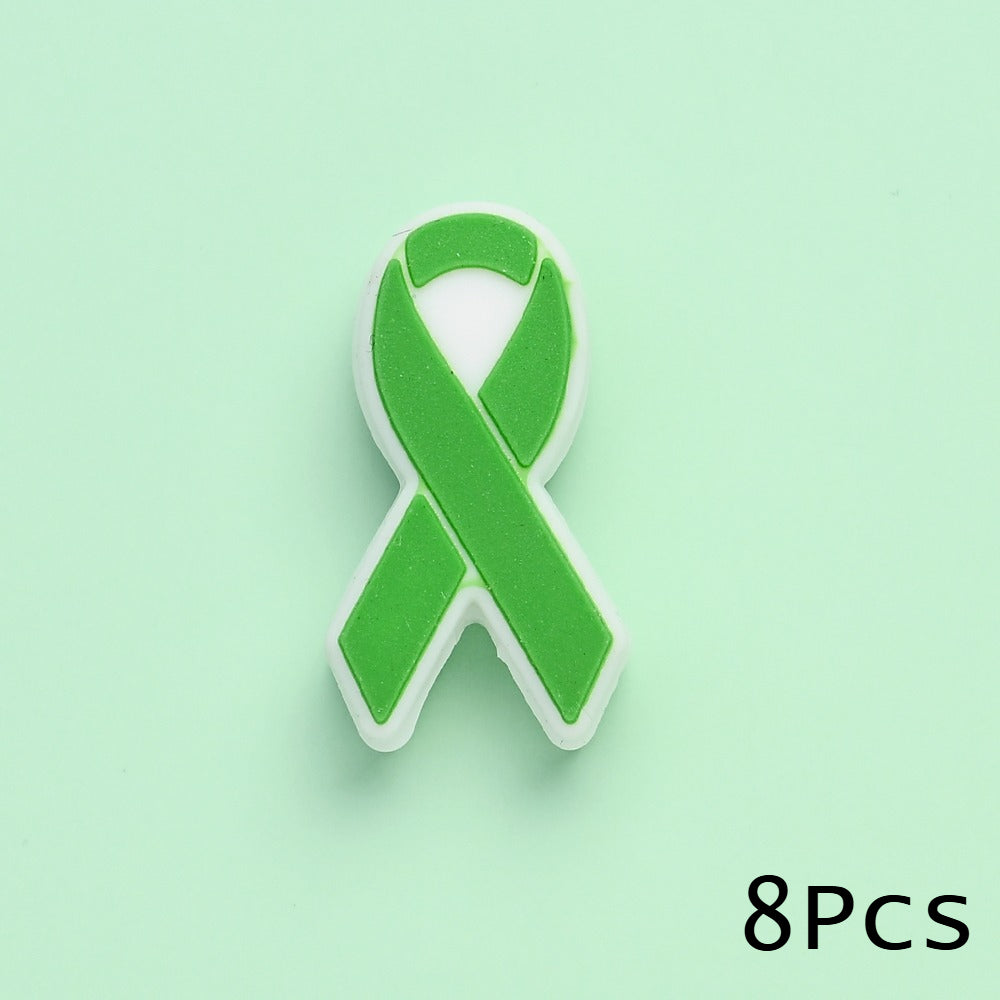 8PCS 28×16mm Silicone Ribbon Bead Set