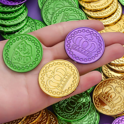 Mardi Gras Plastic Party Coins