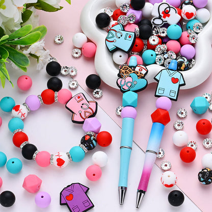 Medical Theme Silicone Beads