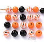 Halloween Buffalo Plaid Wooden Beads