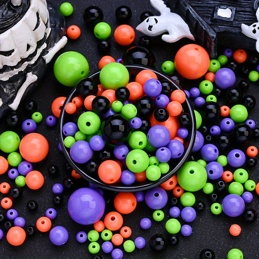 Halloween Colored Acrylic Round Spacer Beads