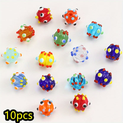 10pcs/set 8/10/12mm Dragonfly Eye Glass Beads