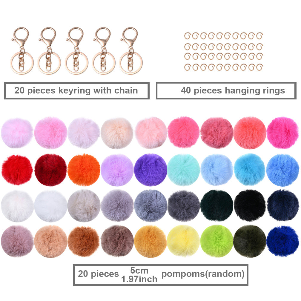 Fur Ball Keychain Making Set