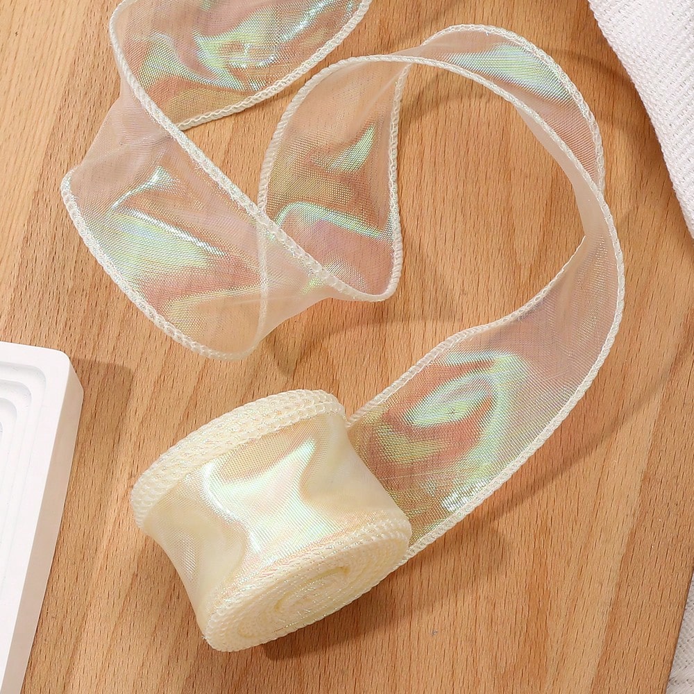 10-Yard 4 cm Iridescent Fishtail Organza Ribbon