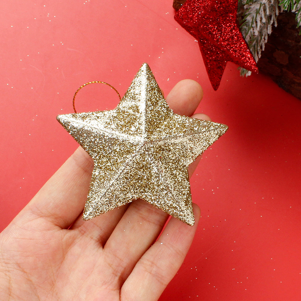 6-Piece Random Shiny Christmas Star Decorations