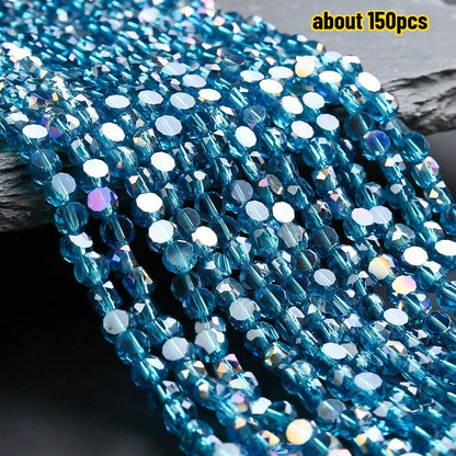 Multicolor AB Faceted Glass Beads