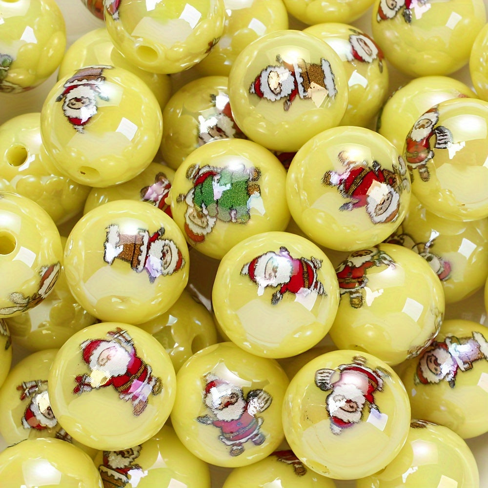 Christmas Printed Acrylic Beads