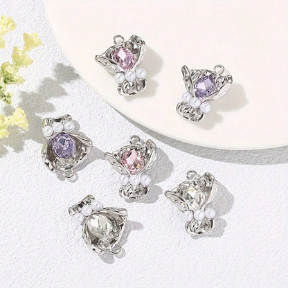 Bouquet Rhinestone Alloy Pendants