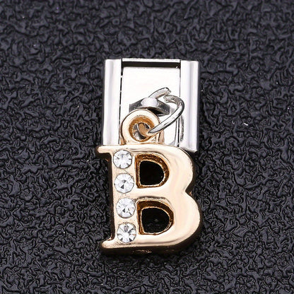 1PC Rhinestone A-Z Letter Modular Bracelet Charm Set