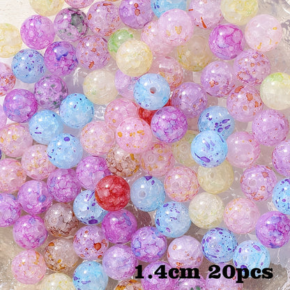 Colorful Dot Acrylic Bubble Beads