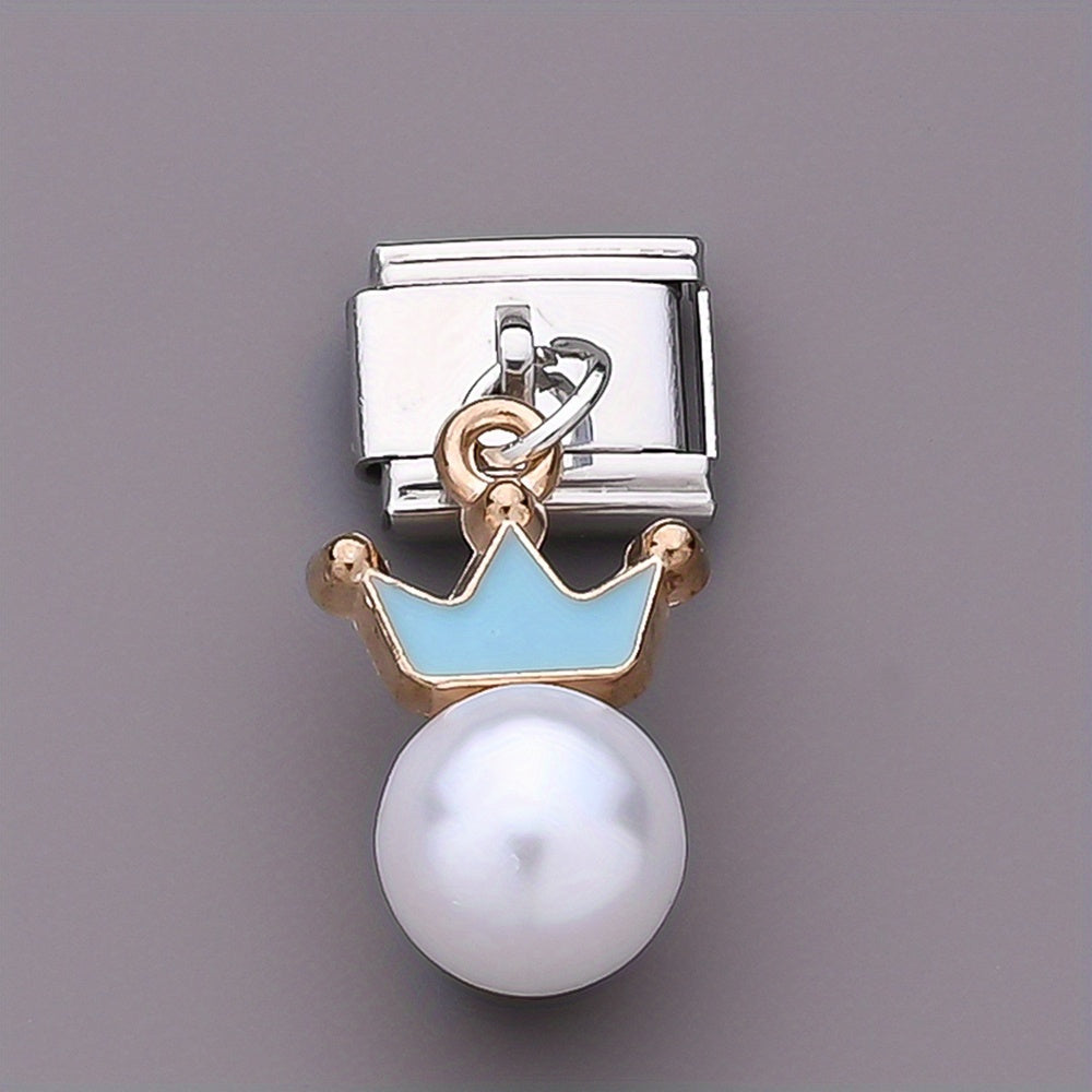 9x10 mm Stainless Steel Crown Modular Charm
