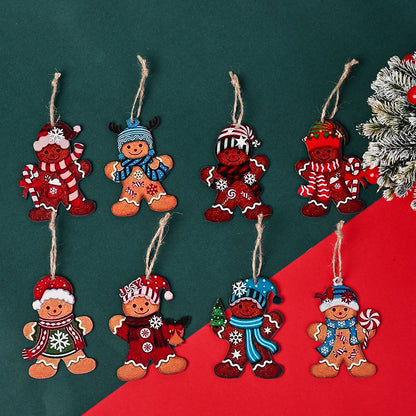 Wooden Gingerbread Man Christmas Ornaments
