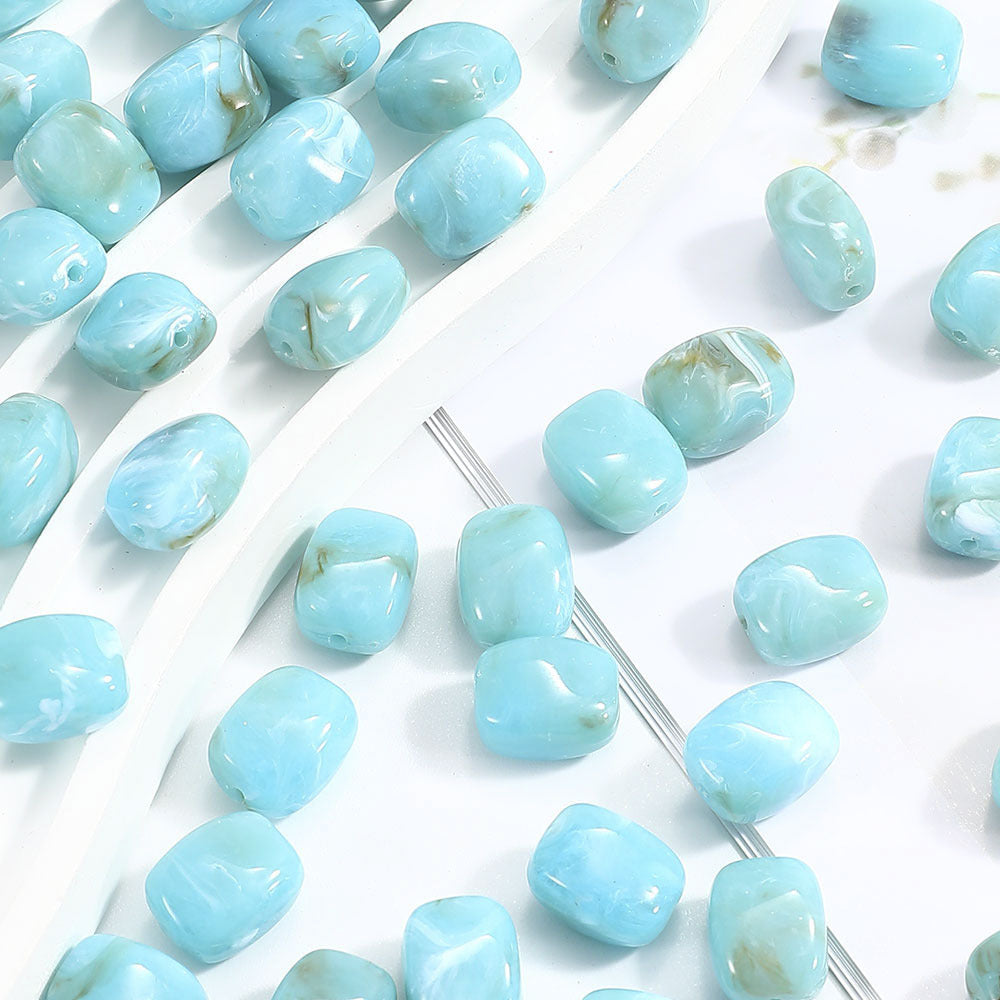Multicolor Acrylic Straight-Hole Spacer Beads
