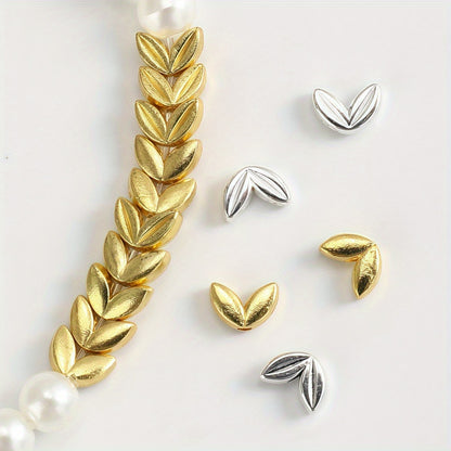 50pcs/set Antique Ear of Wheat Spacer Beads