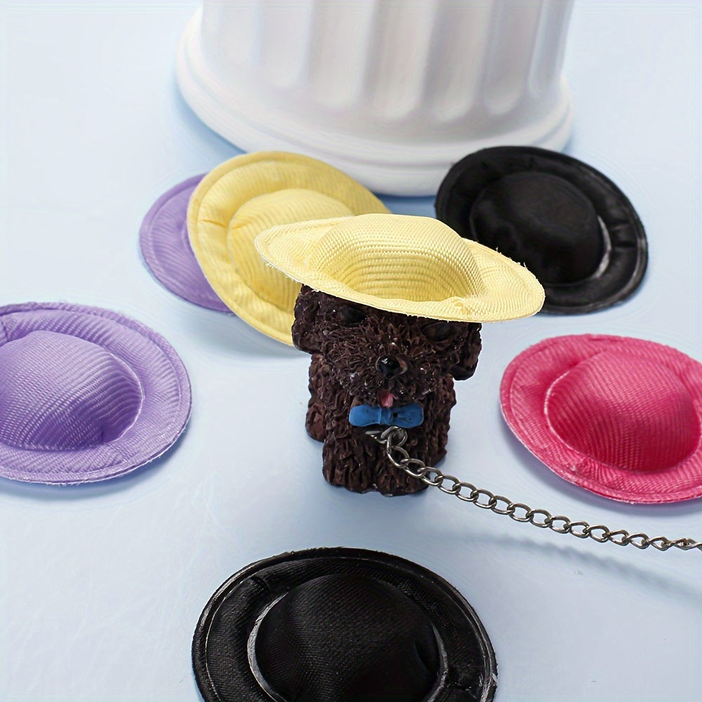 10PCS 3.7cm Vintage Dome Mini Hat Charms