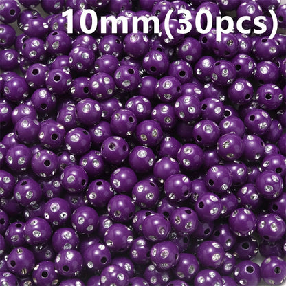 Mixed Acrylic Round Spacer Beads