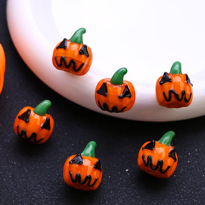 Orange Pumpkin Plastic Beads