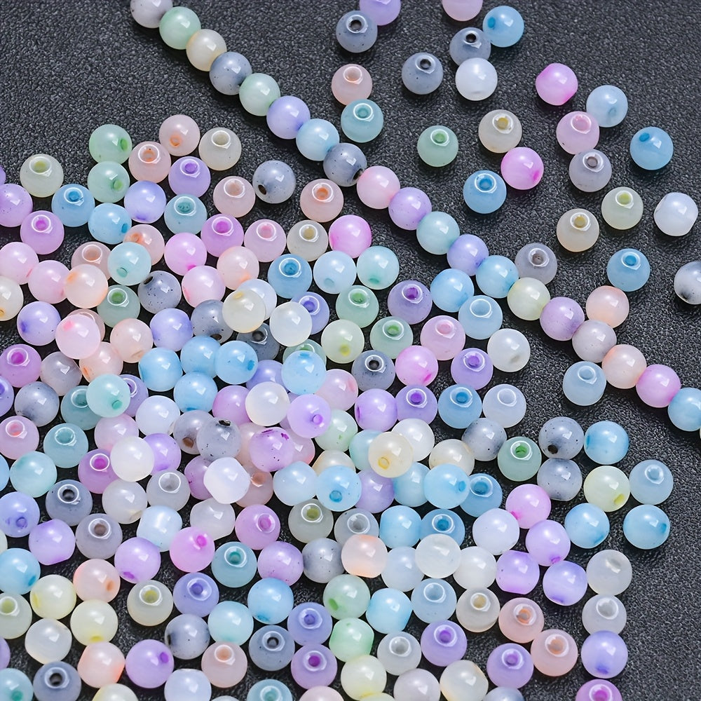 Solid Color Cat's Eye Glass Spacer Beads