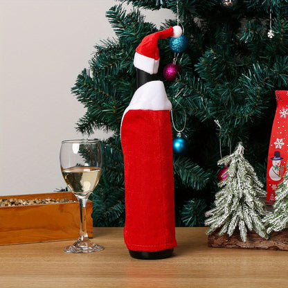 Christmas Velvet Wine Bottle Hat Covers
