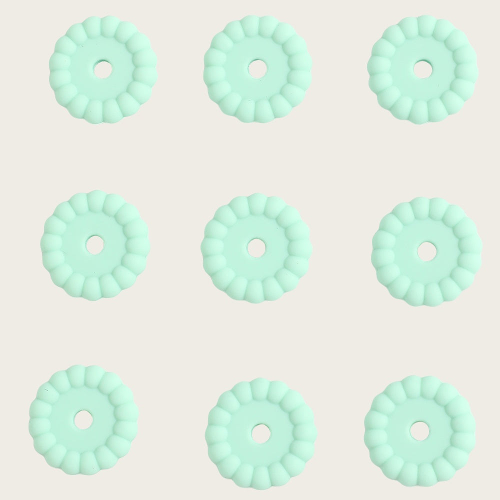 10pcs 12/15mm Silicone Disc Beads