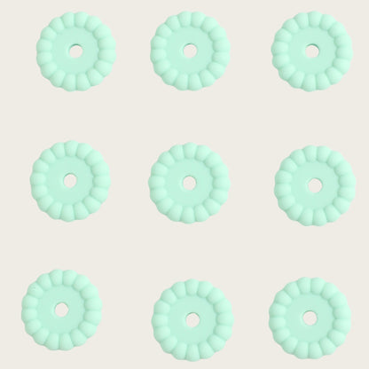 10pcs 12/15mm Silicone Disc Beads