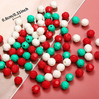8 mm Luminous Faceted Acrylic Beads