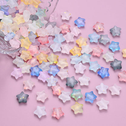 9 mm Gradient Matte Star Acrylic Beads