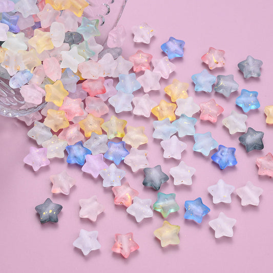 9 mm Gradient Matte Star Acrylic Beads