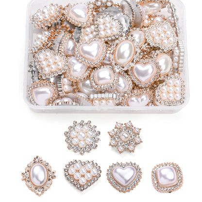 Acrylic Imitation Pearl Rhinestone Flatback Bead Set
