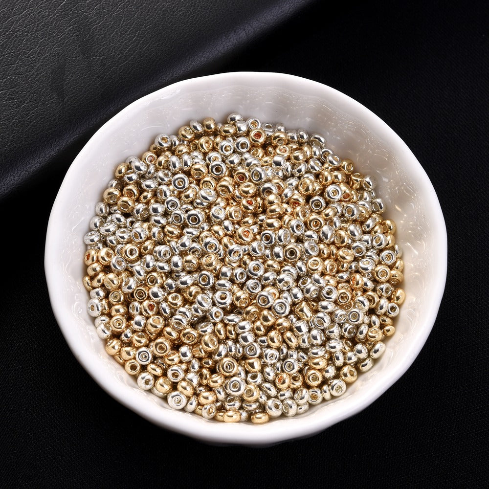 Gold and Silver Glass Seed Beads