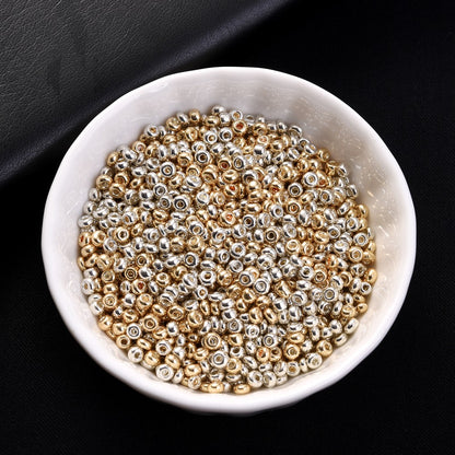 Gold and Silver Glass Seed Beads