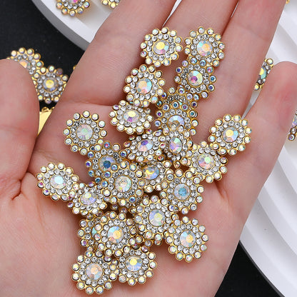 50pcs 13.8mm Crystal Claw Rhinestone Flatback Cabochons