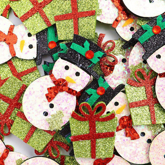 Christmas Glitter Decorative Patches
