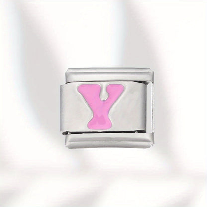 Colorful Stainless Steel Letter Bead