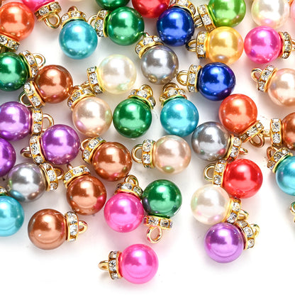 10x14 mm Christmas Acrylic Rhinestone Pendant Charms