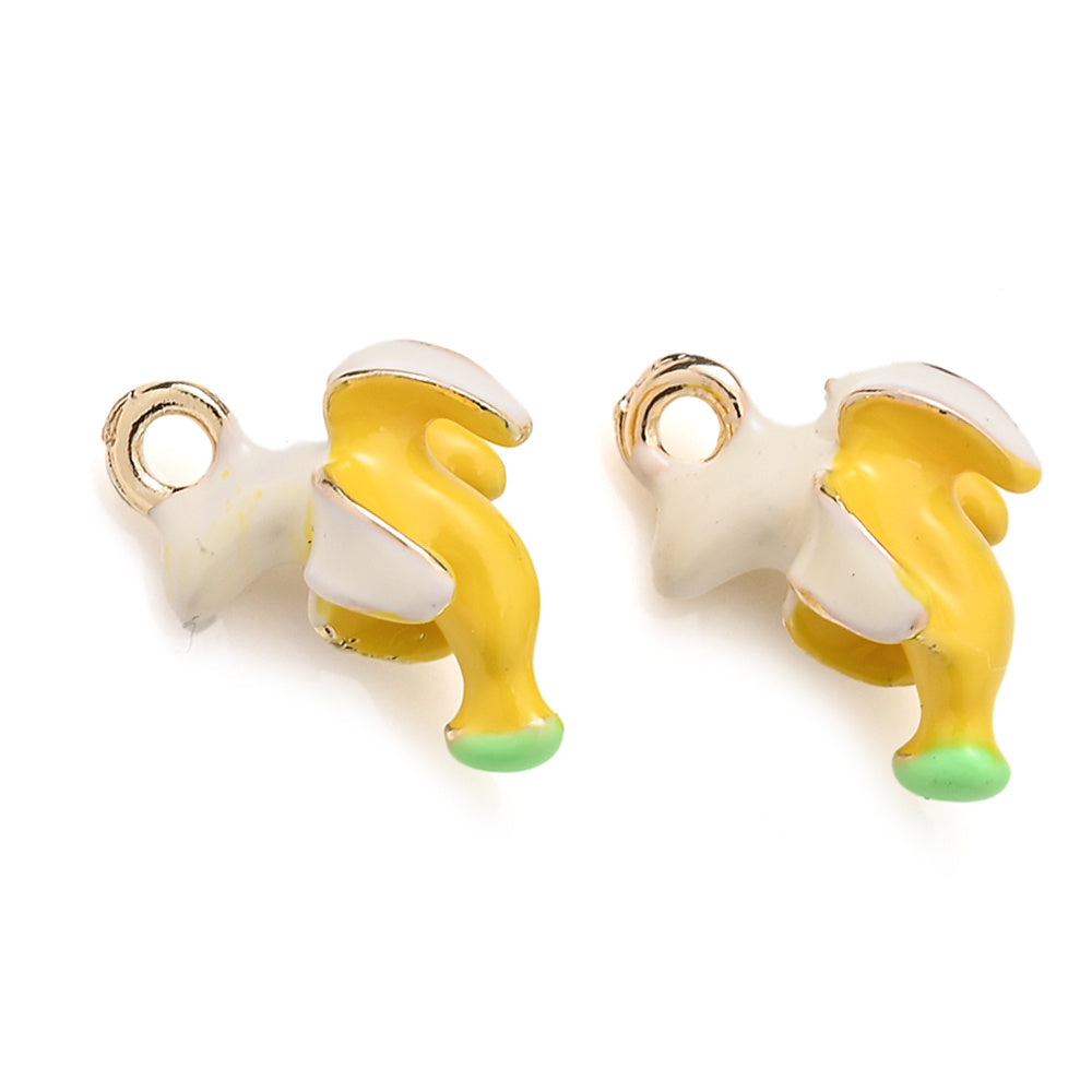 2PCS Fruit Series Alloy Pendant Set