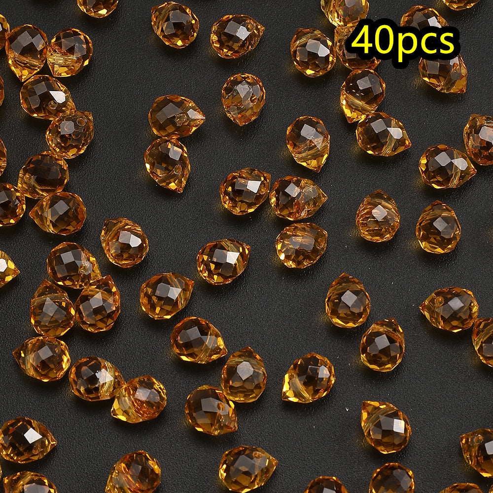 40pcs/set 8x10mm AB Color Faceted Strawberry Glass Beads